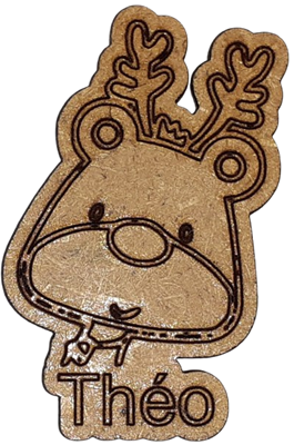 Magnet - Renne  personnalisable